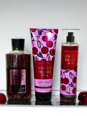 Bath & Body Works Sweetheart Cherry Body Care Gift Set NWT